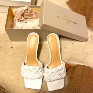 Marc Fisher white heels